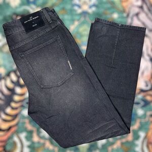 NEUW X Jean Michael Basquiat Liam Loose Straight Leg Denim Jeans 33x32 Black